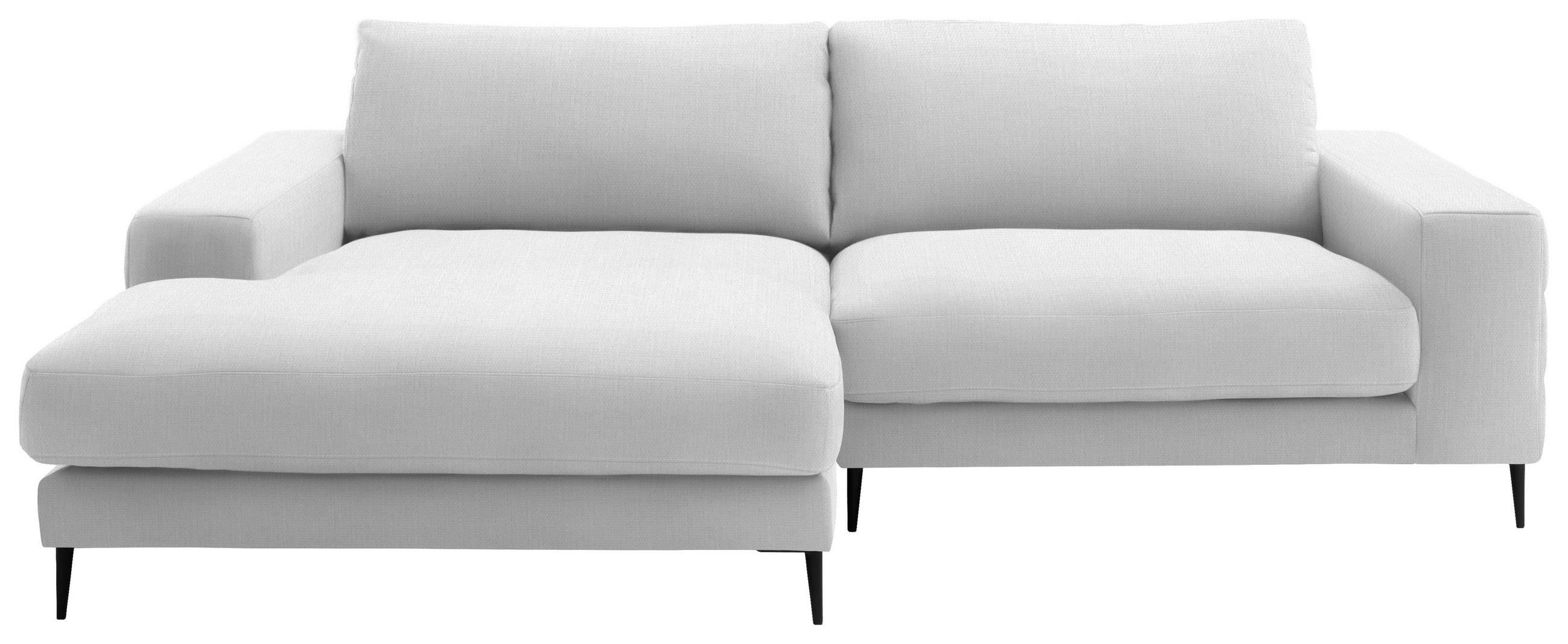 ECKSOFA in Flachgewebe Creme  - Creme/Schwarz, Design, Textil/Metall (177/253cm) - Dieter Knoll