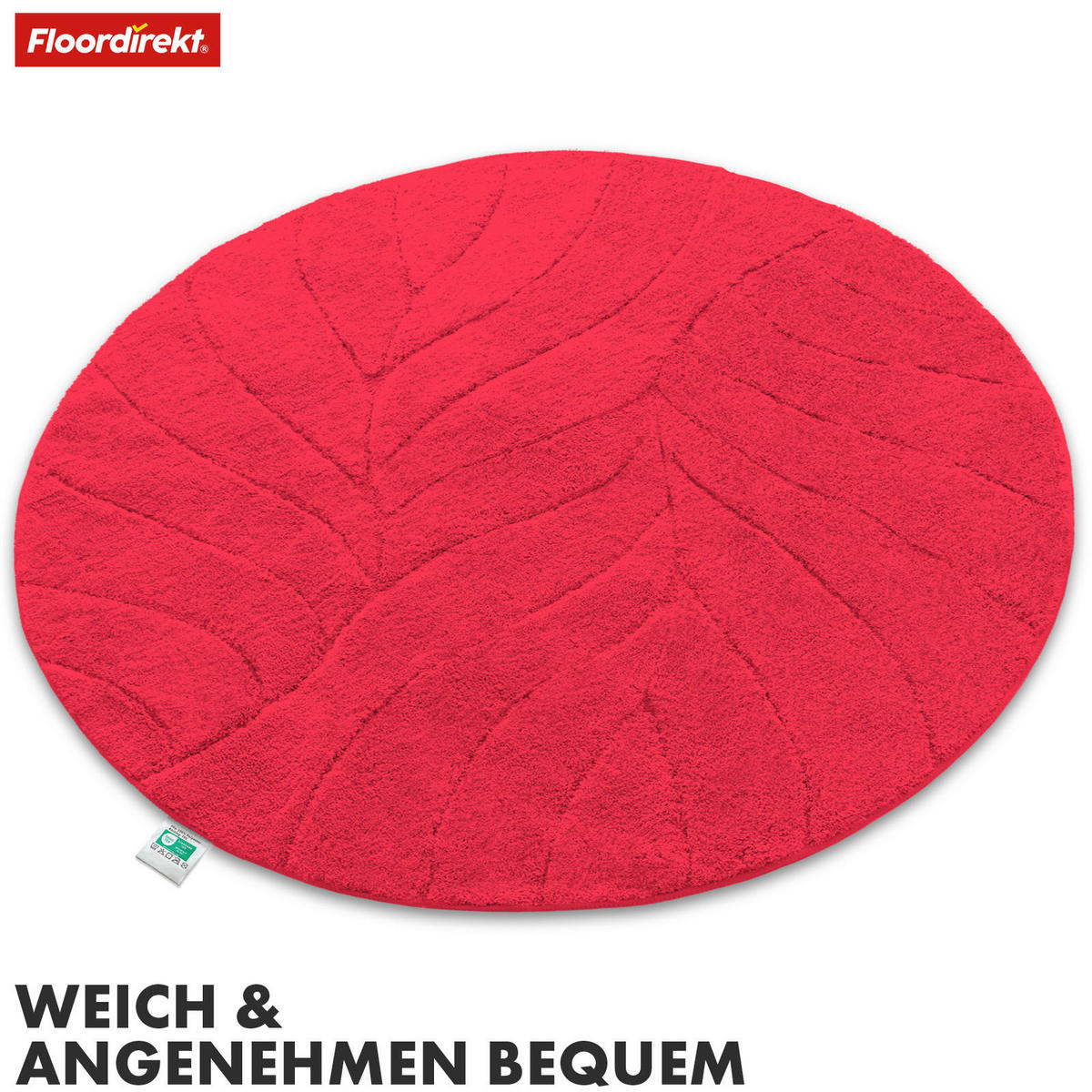 BADEMATTE Maris Rot 120 cm  - Rot, Basics, Kunststoff/Textil (120cm) - Floordirekt