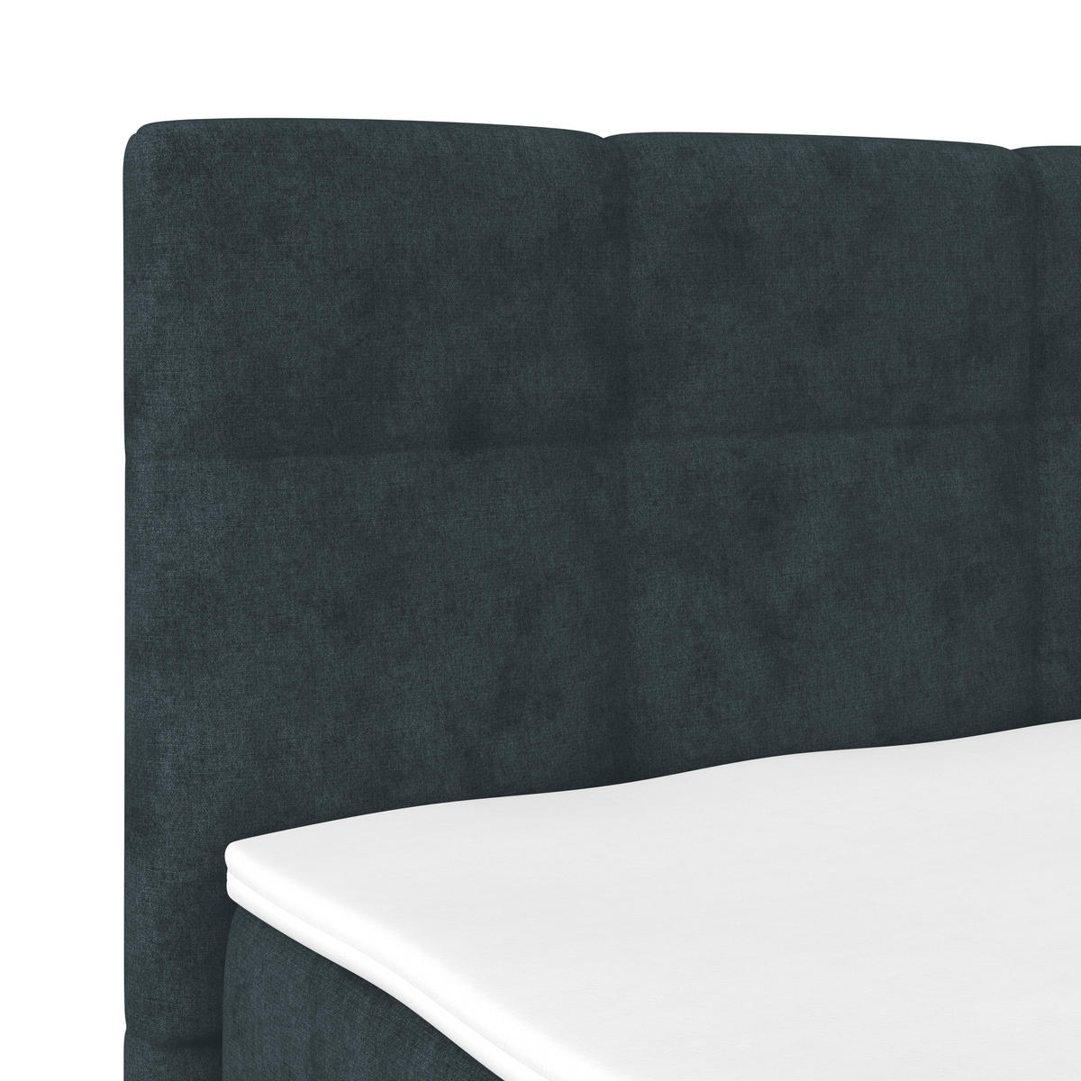 POLSTERBETT Bettkasten, Topper 200/200 cm  in Blaugrau  - Blaugrau/Schwarz, MODERN, Kunststoff/Textil (200/200cm) - MID.YOU