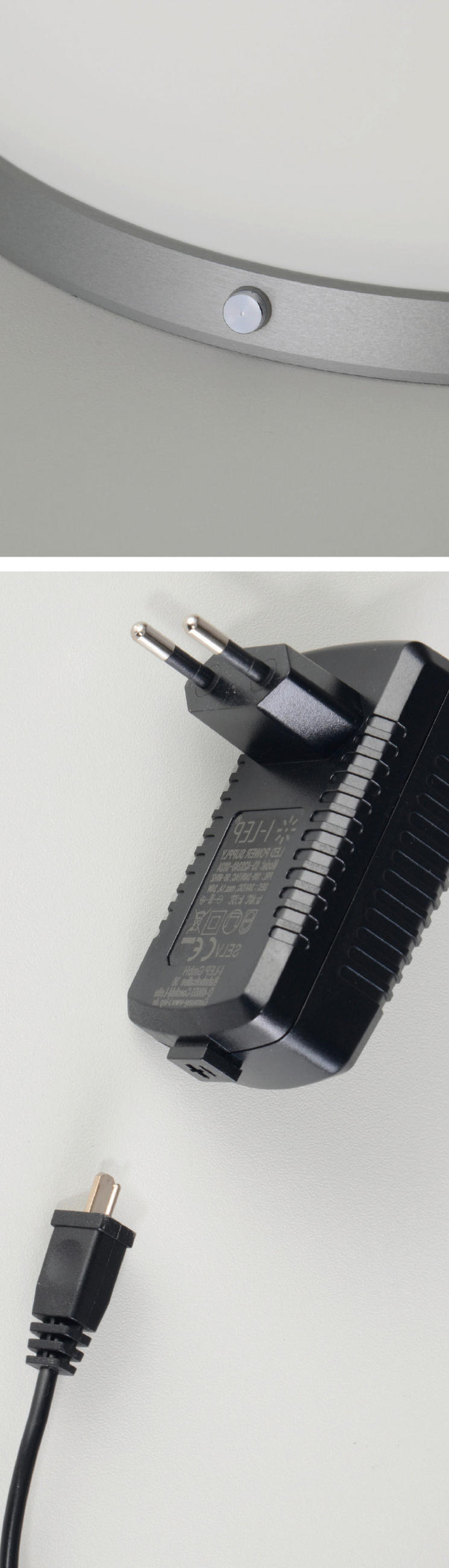 LED-TISCHLEUCHTE 20/25 cm   - Basics, Metall (20/25cm) - BOPP