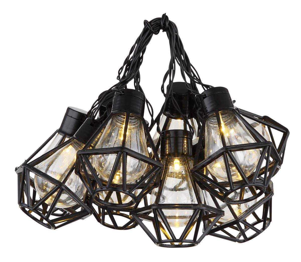 LICHTERKETTE  - Klar/Schwarz, KONVENTIONELL, Kunststoff (230/8/10cm) - Globo