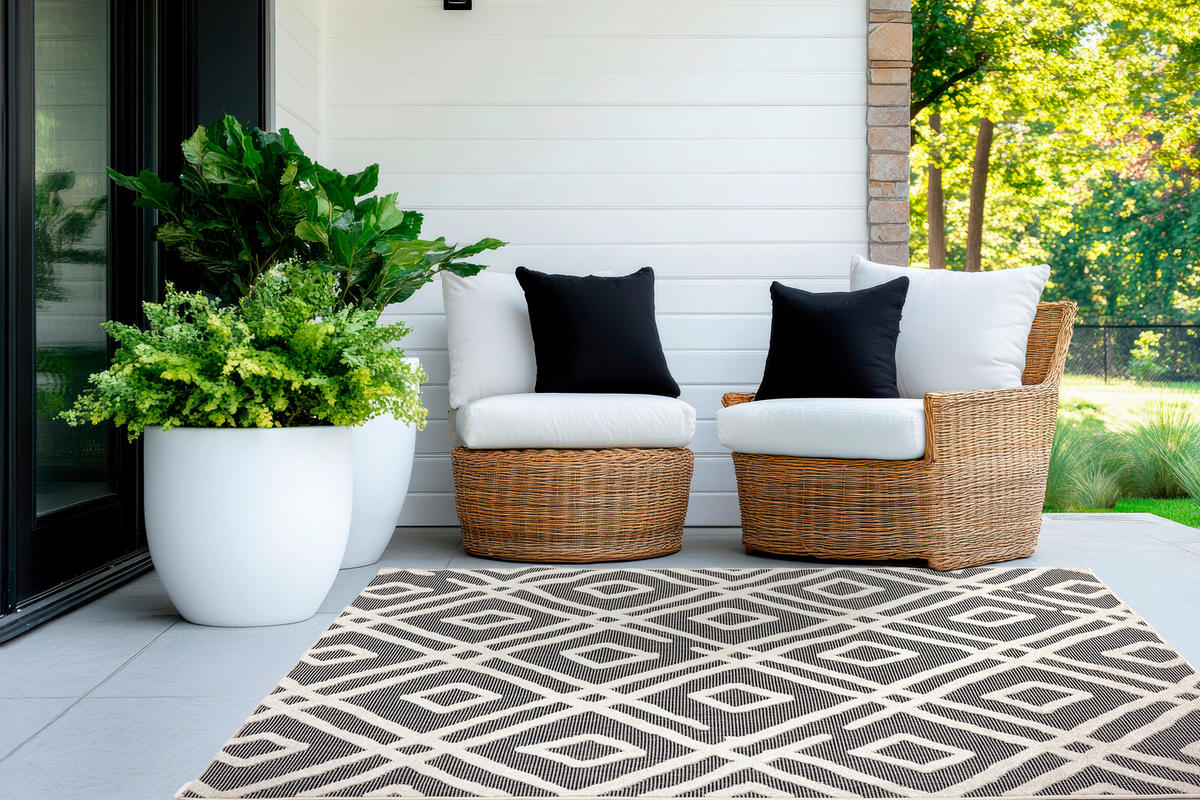 LÄUFER 80/200 cm Serina  - Weiß/Grau, Basics, Kunststoff (80/200cm) - Astra