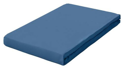 BOXSPRING-FIXLEINTUCH - Blau, Basics, Textil (100/220cm) - Schlafgut