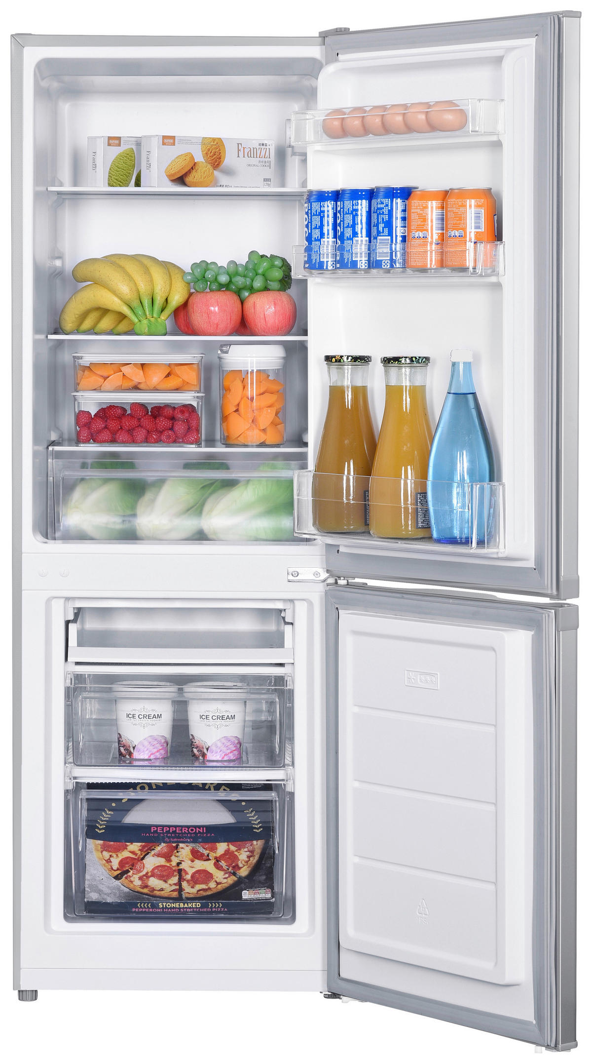 KÜHL-GEFRIER-KOMBINATION KG 240 EIX  - Silberfarben, Basics, Metall (50/142,2/56cm) - PKM