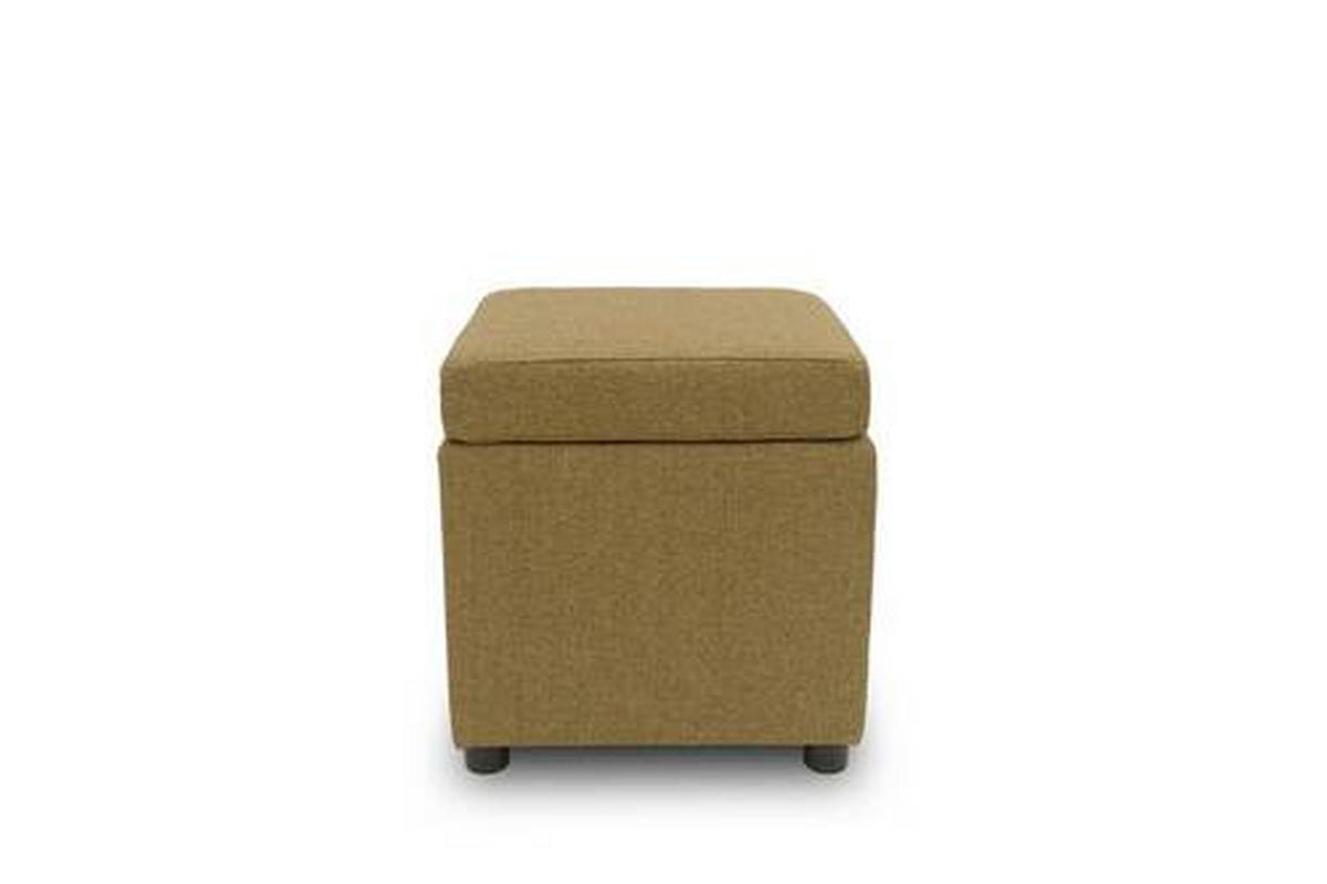 HOCKER Webstoff Messingfarben  - Messingfarben/Schwarz, Design, Kunststoff/Textil (45/47/45cm) - LOOKS by W.Joop
