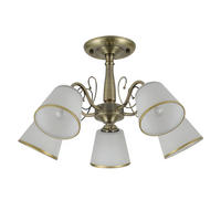 DECKENLEUCHTE Losanna 54/54/30 cm   - Weiß/Bronzefarben, KONVENTIONELL, Metall (54/54/30cm)