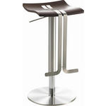 BARHOCKER in Holz, Metall Wengefarben, Edelstahlfarben  - Wengefarben/Edelstahlfarben, Design, Holz/Metall (36/58-85/34cm) - Novel