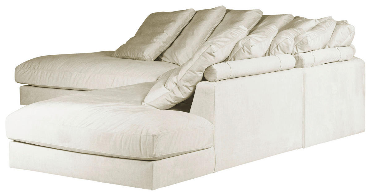 SOFFA i beige  - beige, Klassisk, metall/trä (320/81/320cm) - Novel