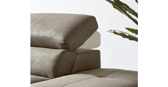 ECKSOFA in Lederlook Braun 282/226 cm - Schwarz/Braun, Natur, Holz/Textil (282/226cm) - Novel