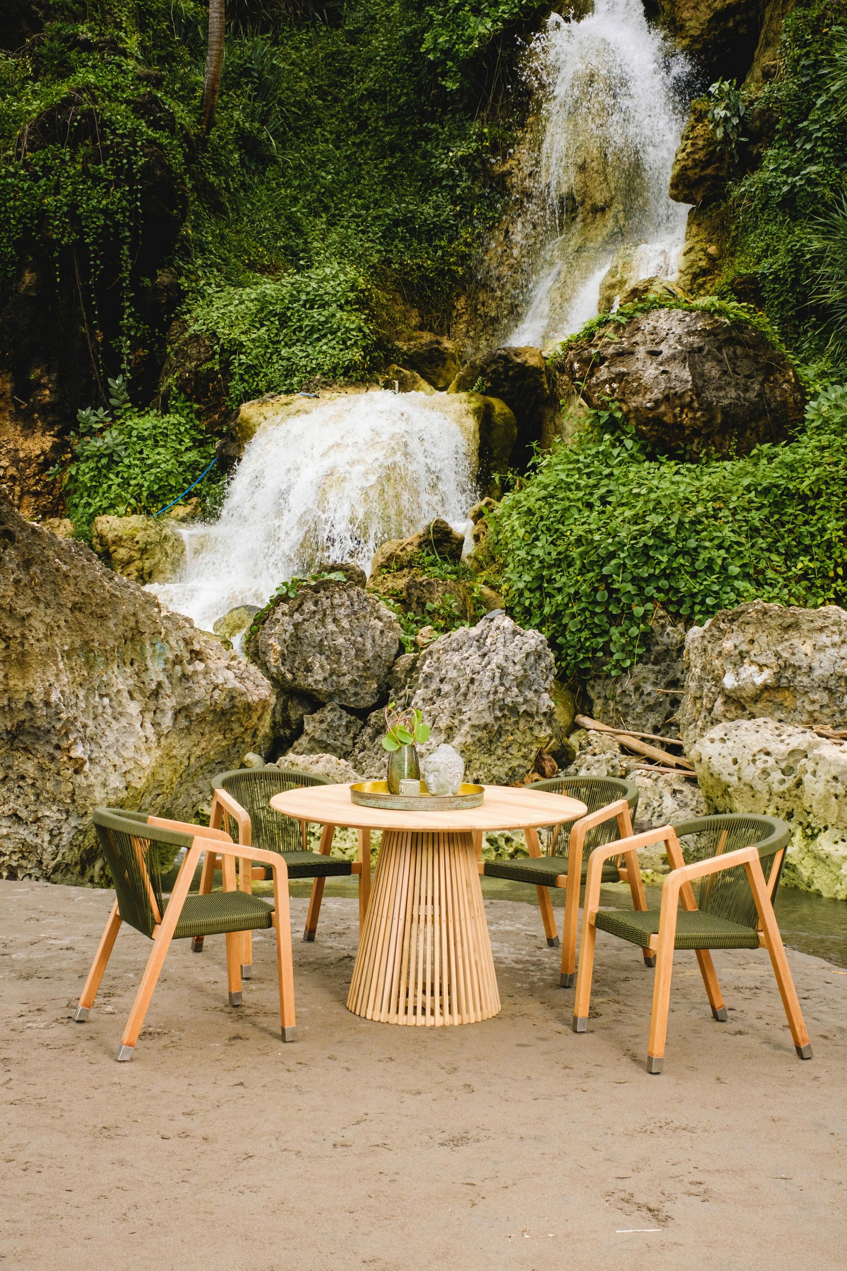 GARTENTISCH 120/120/76 cm Holz rund  - Naturfarben, Design, Holz (120/120/76cm) - Amatio