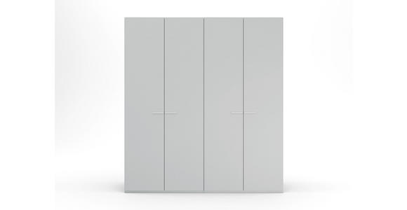 DREHTÜRENSCHRANK  in Hellgrau  - Hellgrau, Trend, Glas/Holzwerkstoff (201/235/60cm) - Novel