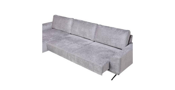 ECKSOFA in Webstoff Grau  - Schwarz/Grau, Design, Textil/Metall (172/320cm) - Valnatura