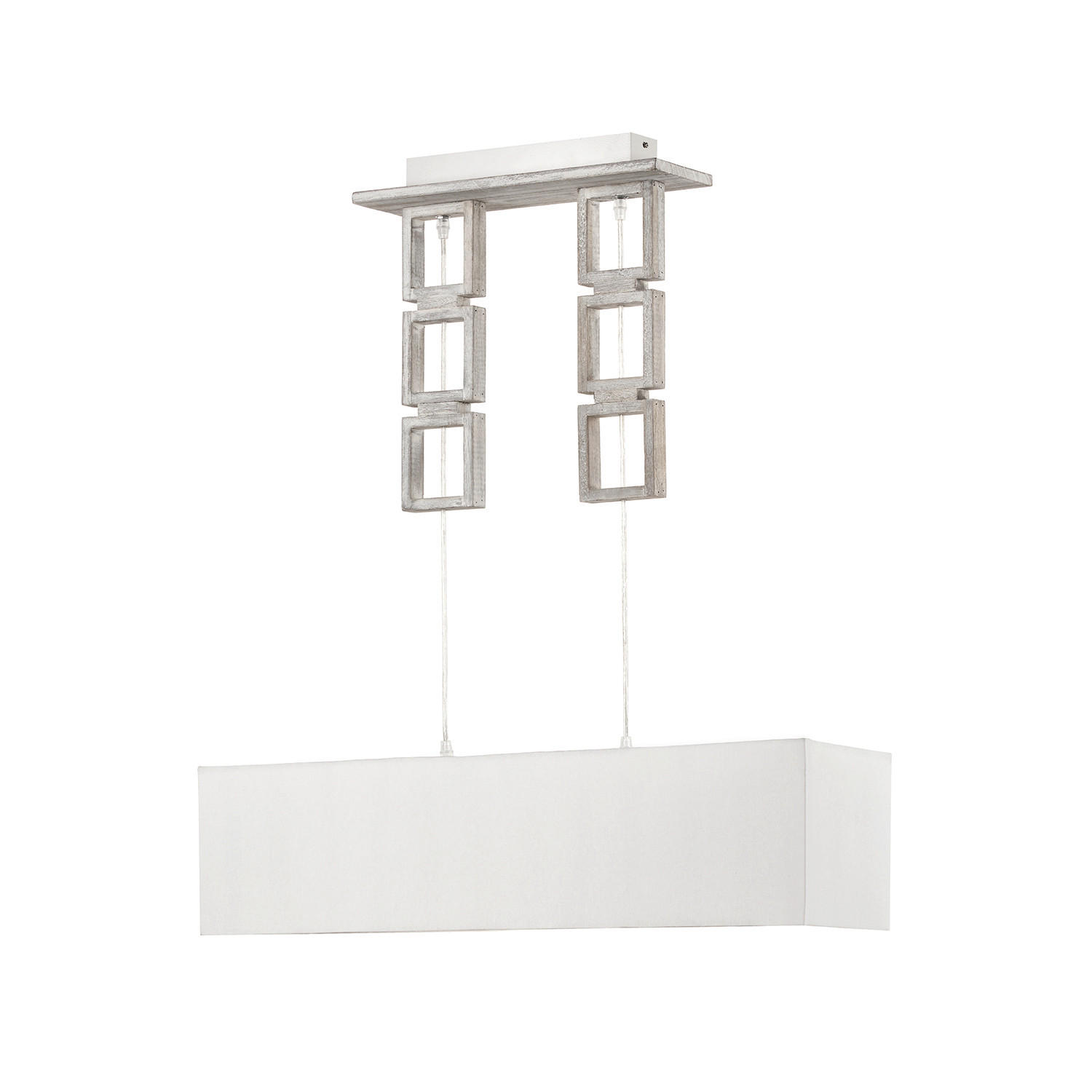 HÄNGELEUCHTE 80/20/110 cm  - Grau, Design, Holz/Textil (80/20/110cm)