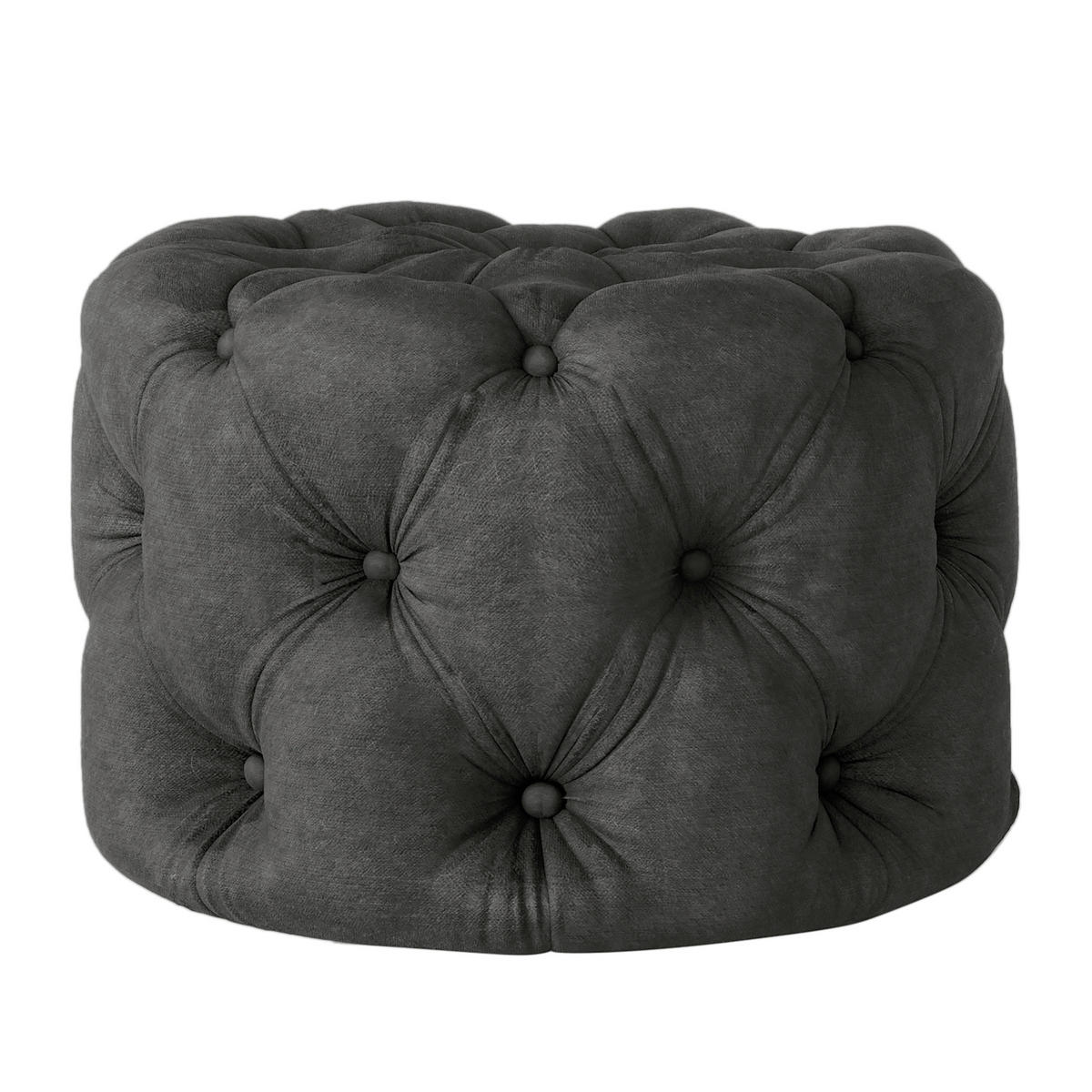 HOCKER in Textil Anthrazit  - Anthrazit/Schwarz, Design, Kunststoff/Textil (60/39/60cm) - P & B