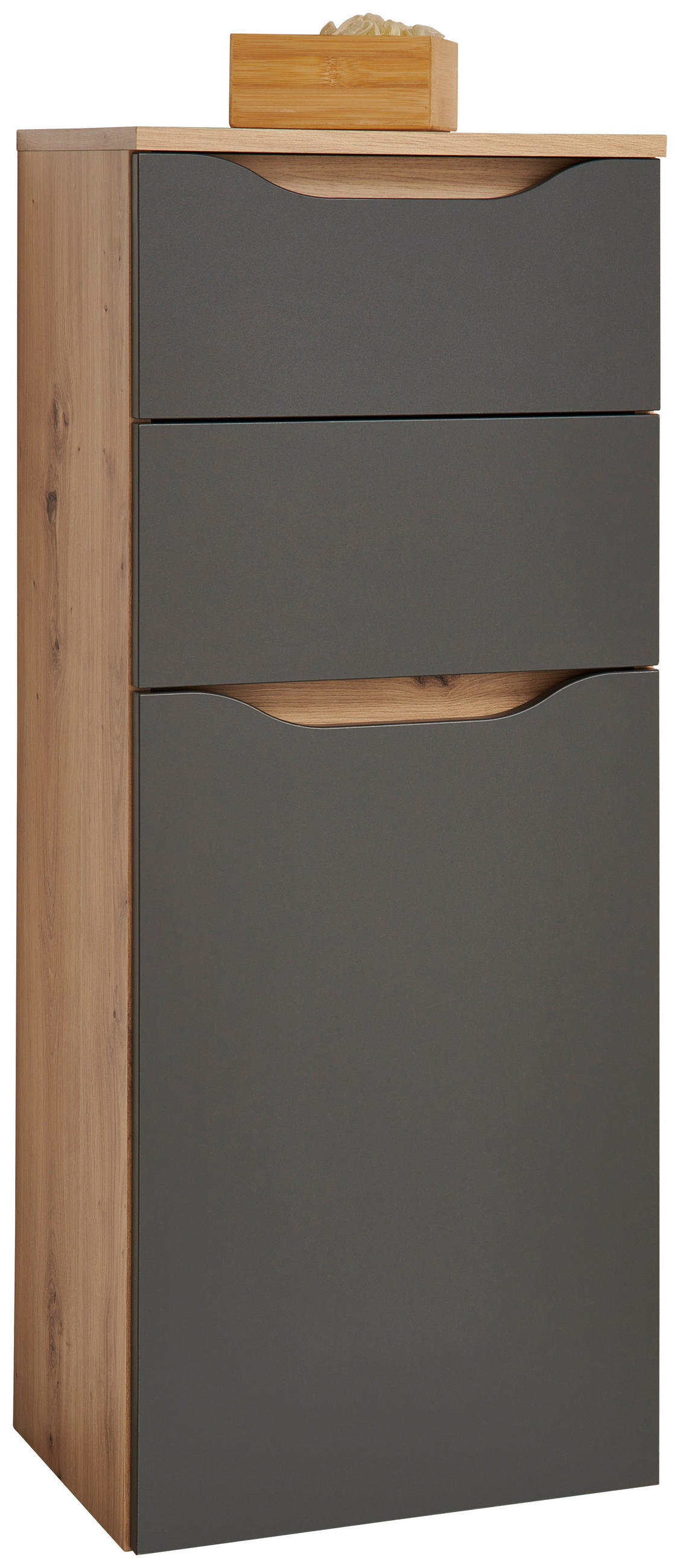 UNTERSCHRANK 40/102/30 cm   - Eichefarben/Anthrazit, MODERN, Holzwerkstoff/Kunststoff (40/102/30cm) - MID.YOU