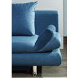 SCHLAFSOFA Flachgewebe Blau  - Chromfarben/Blau, Design, Kunststoff/Textil (194/73/91cm) - Xora