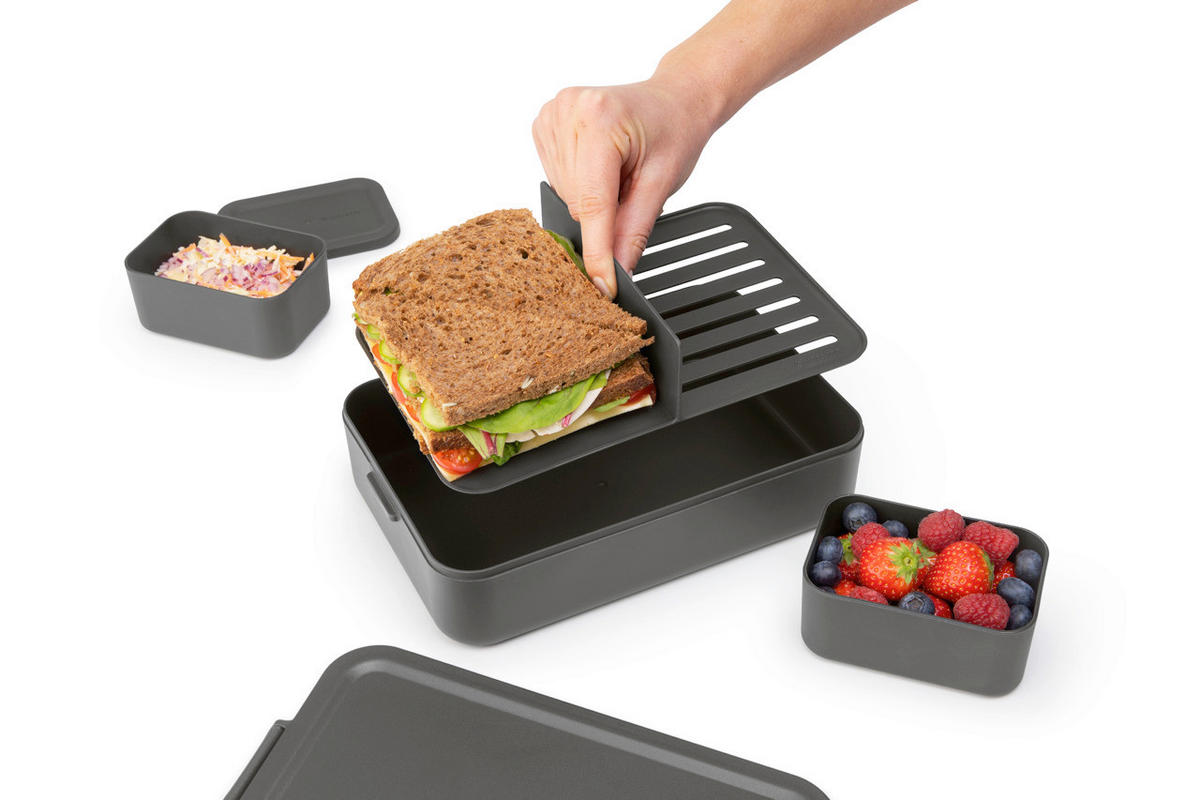 KRABIČKA NA POTRAVINY  - tmavě šedá, Basics, plast (25.5/6.2/16.7cm) - Brabantia