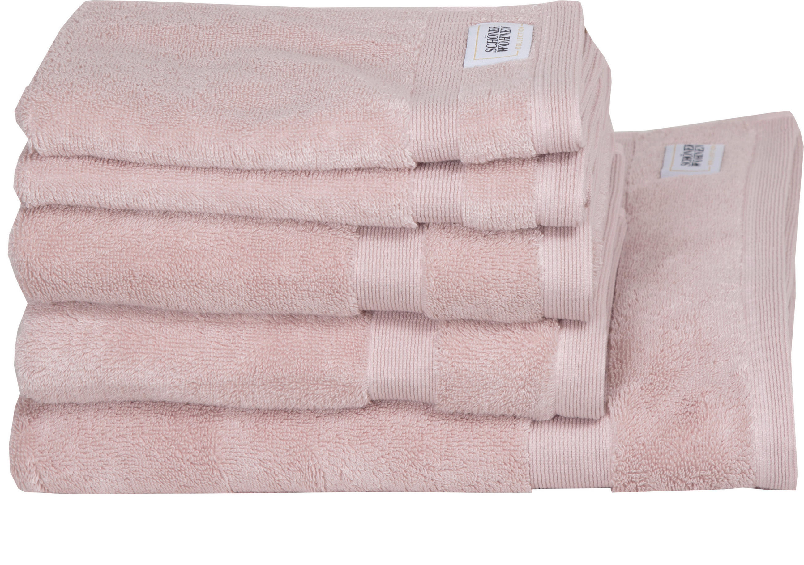 FROTTIERSET SW-Cuddly Altrosa 5-teilig  - Altrosa, Basics, Textil - Schöner Wohnen