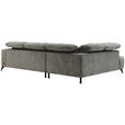 ECKSOFA Dunkelgrau Chenille  - Dunkelgrau/Schwarz, Design, Textil/Metall (214/293cm) - Xora