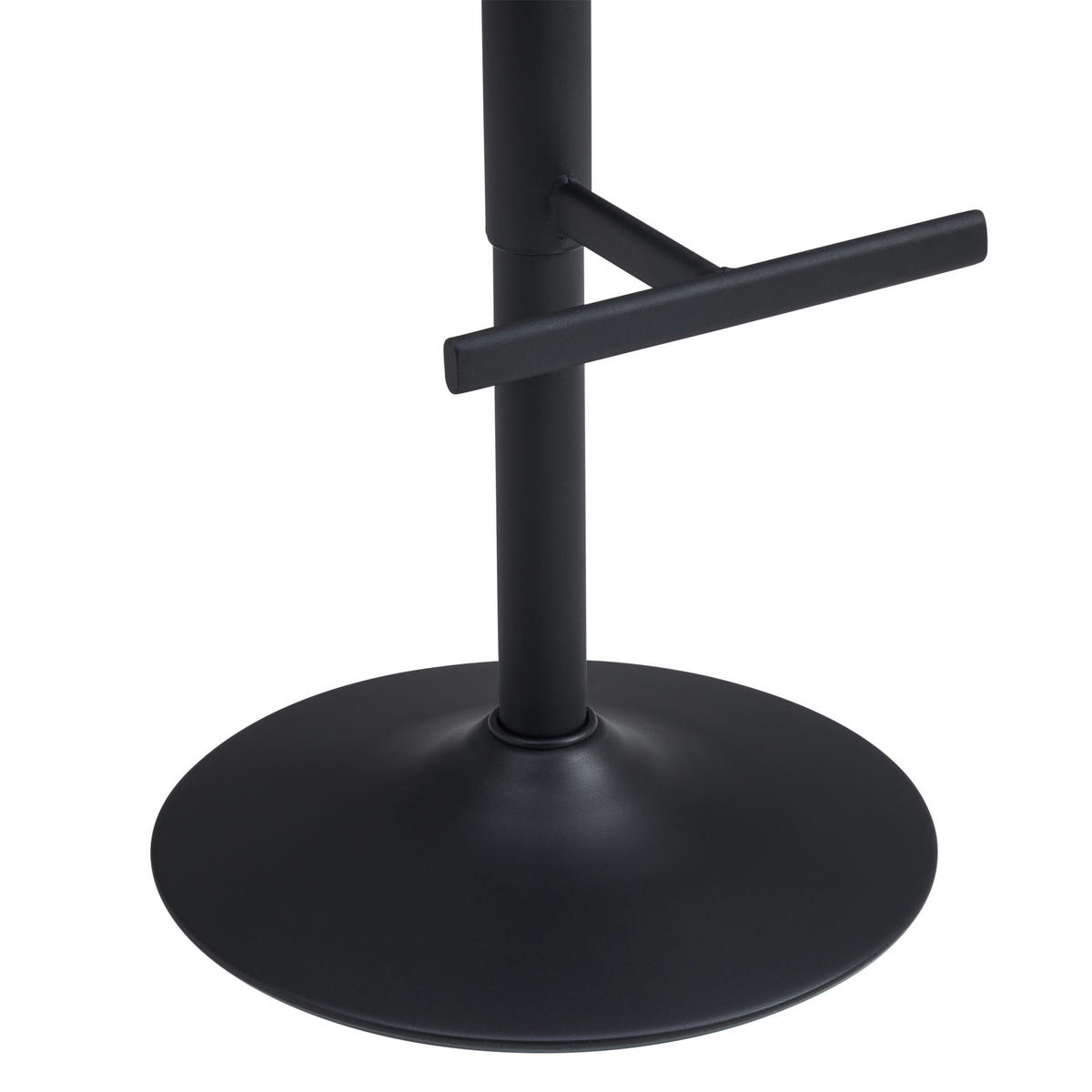 BARHOCKER Metall, Textil Grau, Schwarz  - Schwarz/Grau, Modern, Textil/Metall (46/87-108/52cm) - MID.YOU