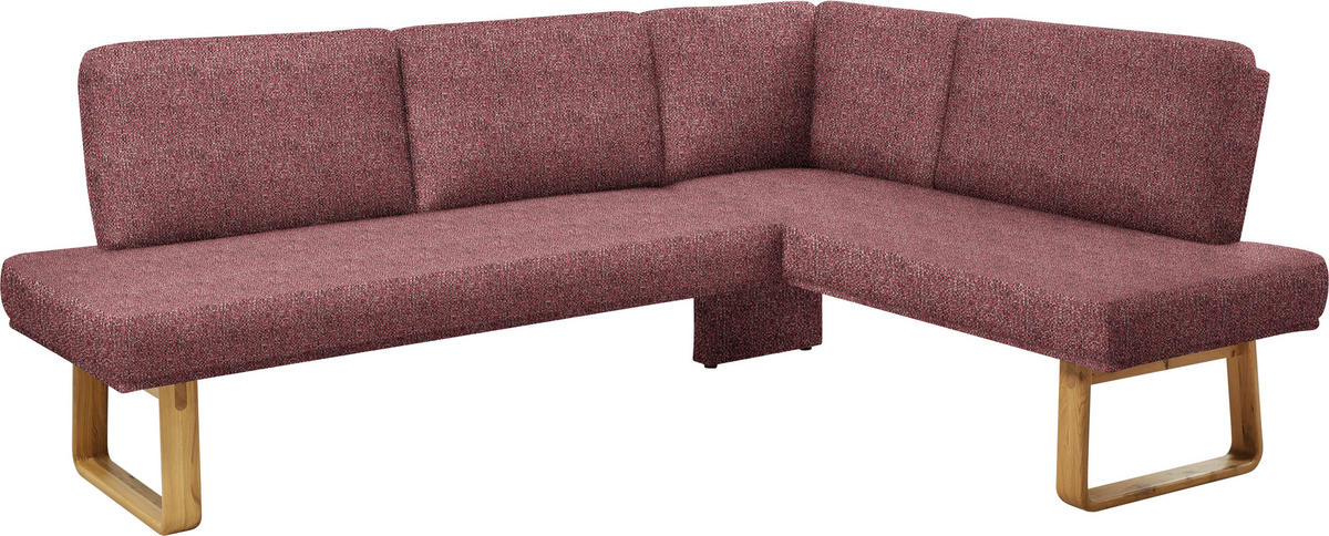ECKBANK 280/174 cm  in Rosa, Eichefarben  - Eichefarben/Rosa, Design, Holz/Textil (280/174cm) - Dieter Knoll