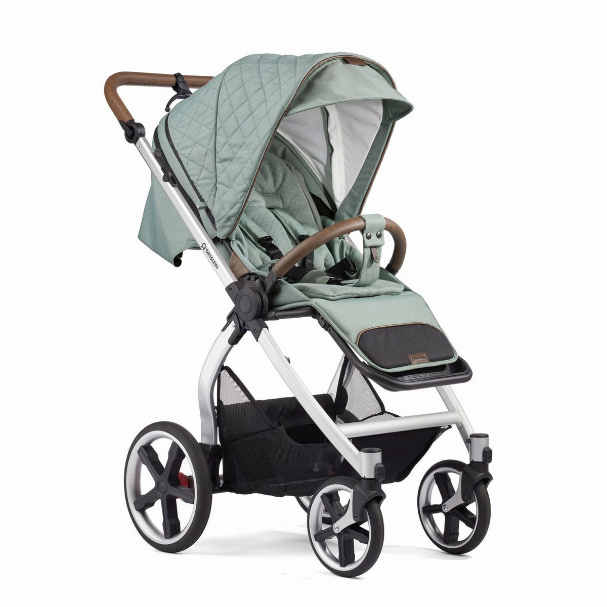 KOMBIKINDERWAGEN FX4 Swing/Lyx Set  - Mintgrün, Basics, Metall (100/55/130cm) - Gesslein