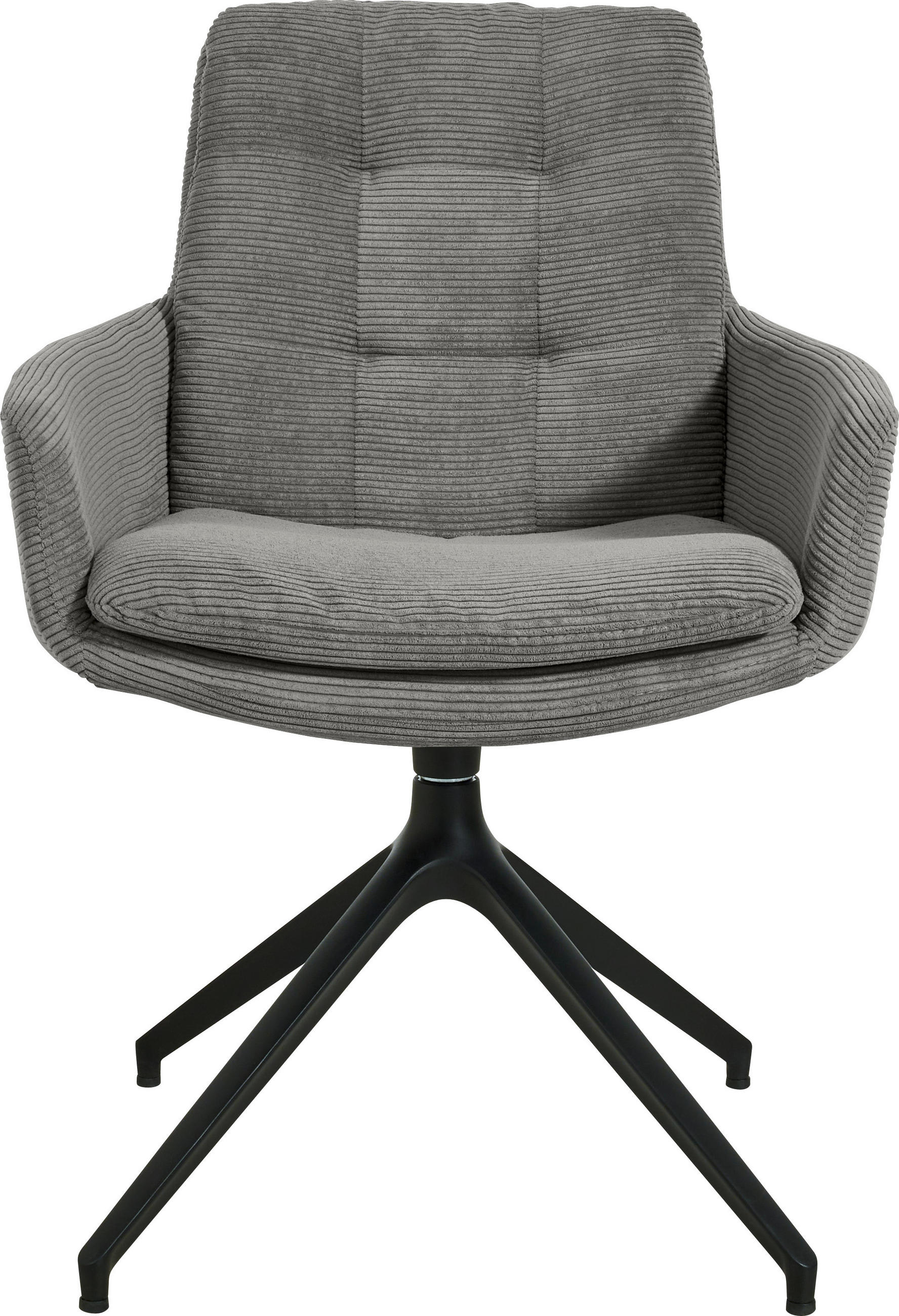 ARMLEHNSTUHL  in Eisen Cord  - Schwarz/Grau, Design, Textil/Metall (63/90/69cm) - Johann Jakob
