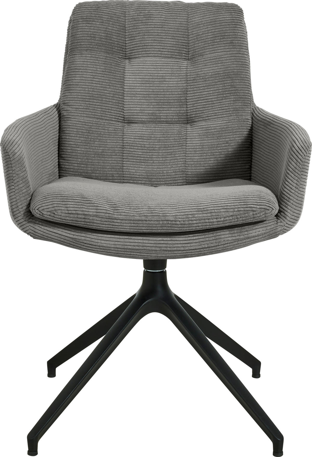 ARMLEHNSTUHL  in Eisen Cord  - Schwarz/Grau, Design, Textil/Metall (63/90/69cm) - Johann Jakob