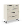 KOMMODE  in 80/81/42 cm  - Champagner/Dunkelgrau, Design, Holzwerkstoff/Metall (80/81/42cm) - Carryhome