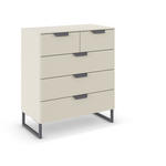 KOMMODE  in 80/81/42 cm  - Champagner/Dunkelgrau, Design, Holzwerkstoff/Metall (80/81/42cm) - Carryhome