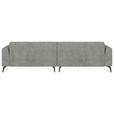 BIGSOFA  in Chenille Graubraun  - Graubraun/Schwarz, MODERN, Textil/Metall (300/80/190cm) - Carryhome