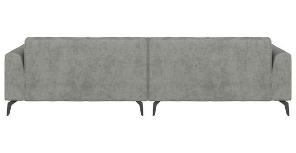 BIGSOFA  in Chenille Graubraun  - Graubraun/Schwarz, MODERN, Textil/Metall (300/80/190cm) - Carryhome