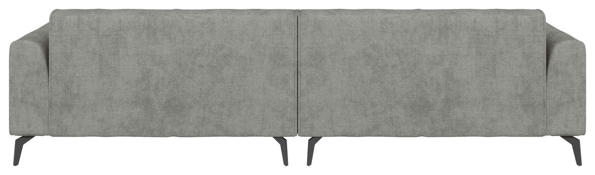 BIGSOFA  in Chenille Graubraun  - Graubraun/Schwarz, MODERN, Textil/Metall (300/80/190cm) - Carryhome