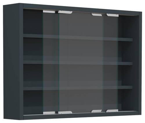 HÄNGEVITRINE in Anthrazit  - Anthrazit/Silberfarben, MODERN, Glas/Holzwerkstoff (57/40/10cm) - MID.YOU