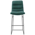 BARHOCKER in Textil Grün  - Schwarz/Grün, Design, Textil/Metall (52/122/66cm) - Dieter Knoll