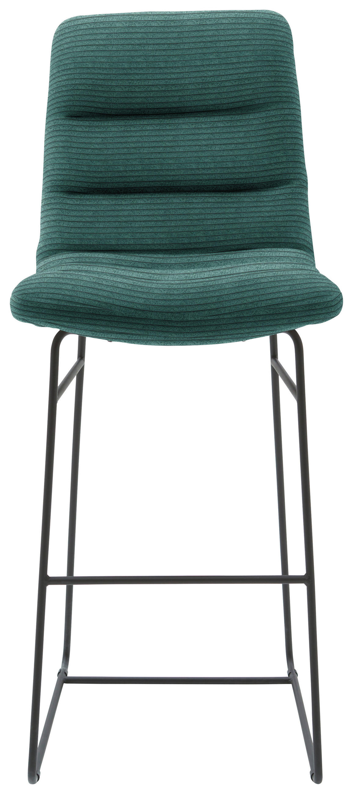 BARHOCKER in Textil Grün  - Schwarz/Grün, Design, Textil/Metall (52/122/66cm) - Dieter Knoll