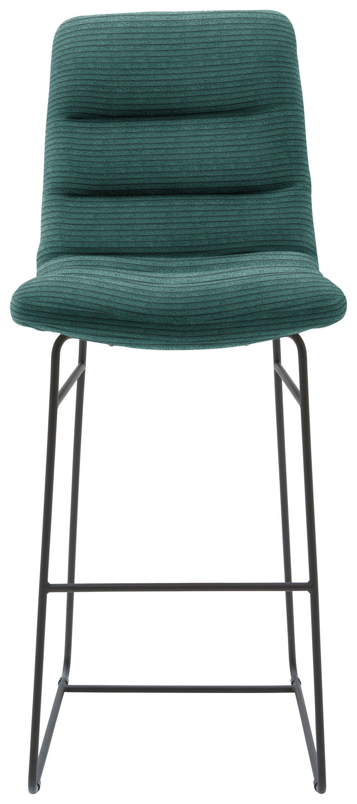 BARHOCKER in Textil Grün  - Schwarz/Grün, Design, Textil/Metall (52/122/66cm) - Dieter Knoll