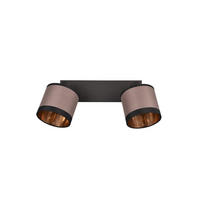 SPOTLIGHT Davos 38/21,5/16,5 cm   - svart/taupe, Klassisk, metall/textil (38/21,5/16,5cm)