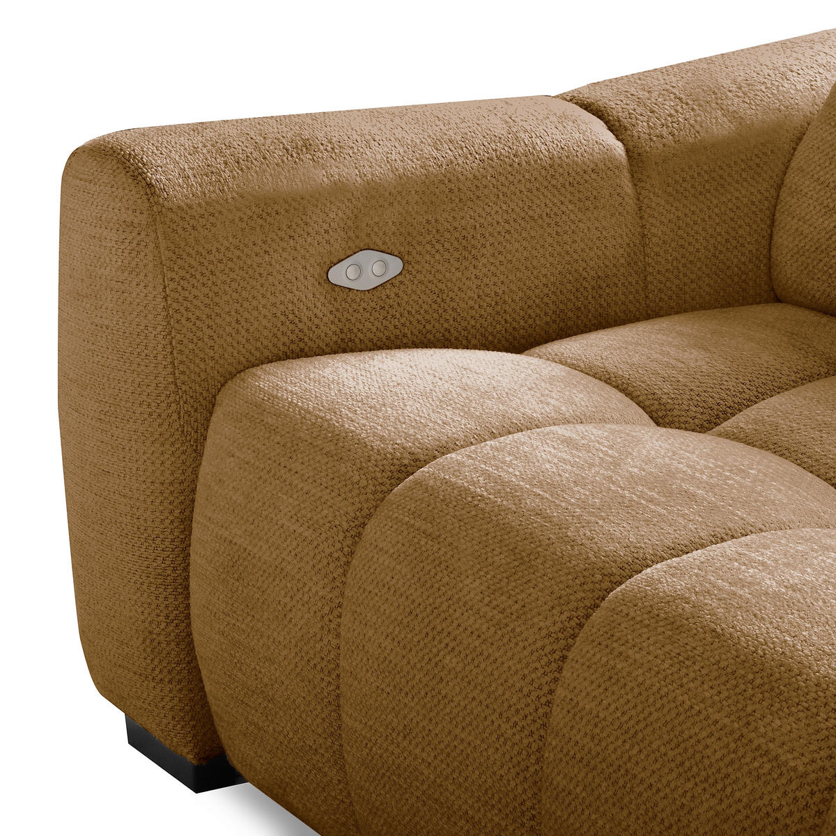 ECKSOFA  Webstoff Rostfarben  - Rostfarben/Schwarz, Design, Kunststoff/Textil (274/177cm) - Livetastic