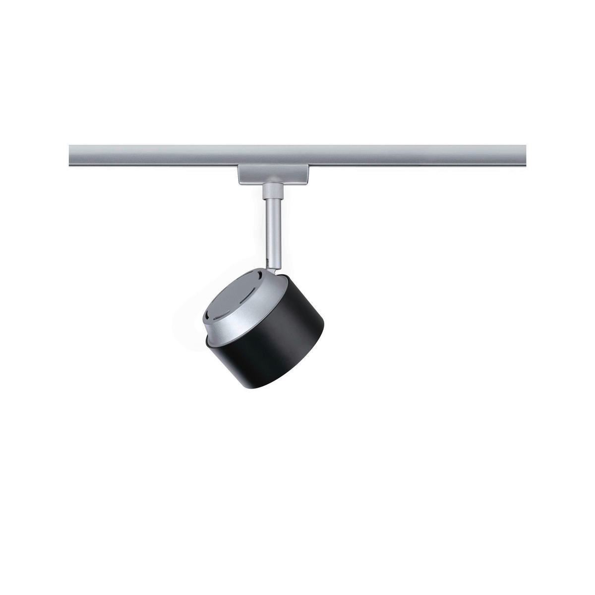 SCHIENENSYSTEM-STRAHLER   - Chromfarben/Schwarz, Basics, Kunststoff/Metall (19,7cm) - Paulmann
