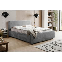 POLSTERBETT 140/200 cm  in Grau  - Schwarz/Grau, Modern, Holz/Holzwerkstoff (140/200cm) - MID.YOU