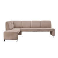KLUPA KUTNA  bež  drvo, tekstil, drvni materijal      - srebrne boje/bež, Moderno, drvni materijal/drvo (243/158cm) - Livetastic