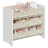 KINDERREGAL 62,5/60/29,5 cm  - Beige/Weiß, MODERN, Holzwerkstoff/Textil (62,5/60/29,5cm) - MID.YOU