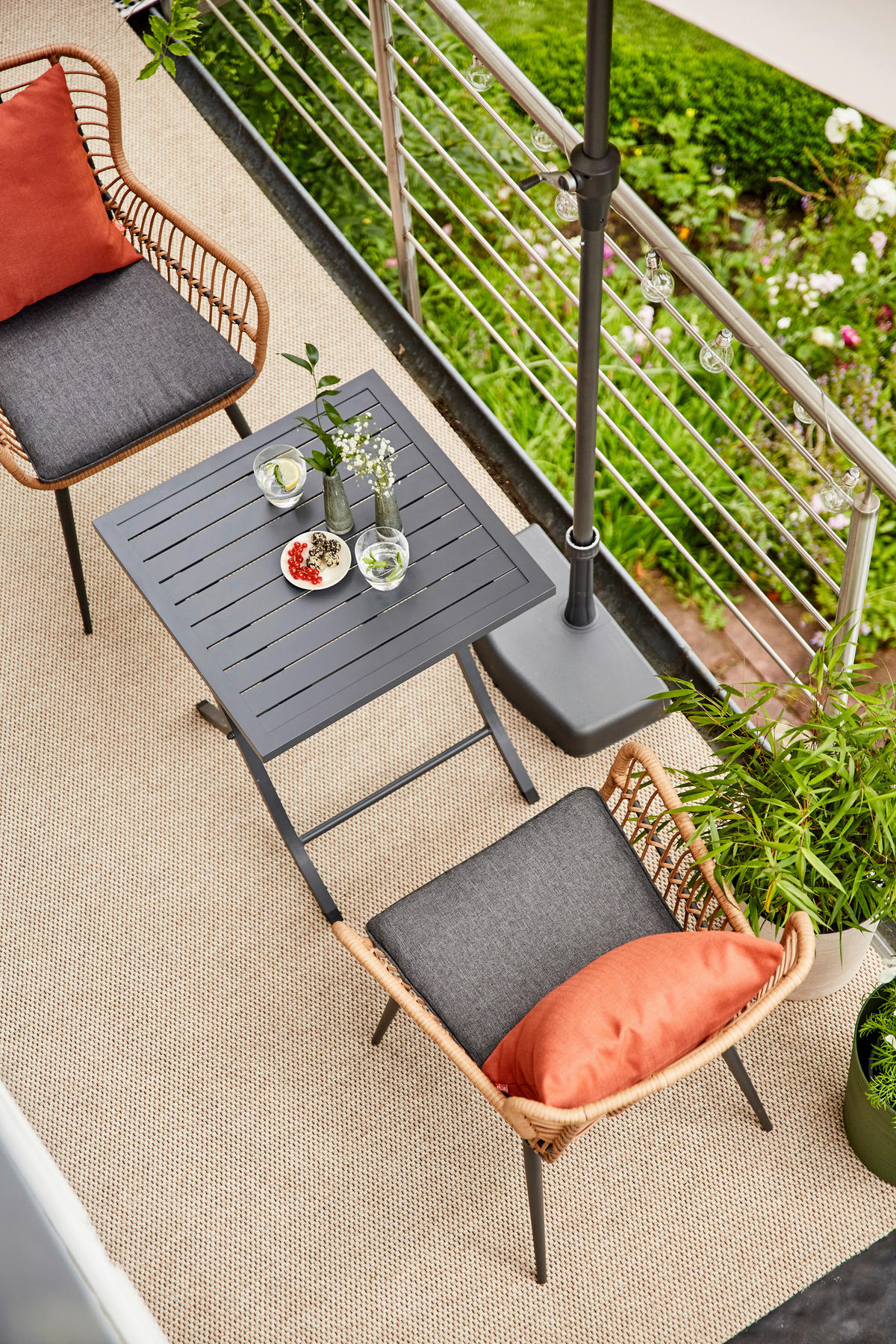 SONNENSCHIRMSTÄNDER - Anthrazit, KONVENTIONELL, Kunststoff/Stein (50/9/25cm) - Siena Garden