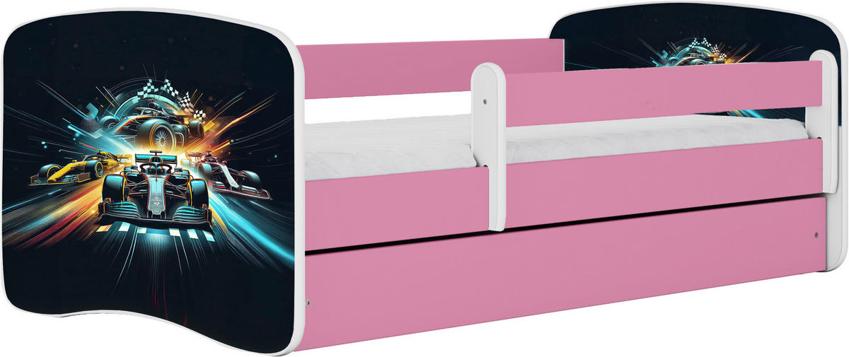 KINDER-/JUNIORBETT - Pink/Birkefarben, MODERN, Holz/Holzwerkstoff (80/160cm) - MID.YOU