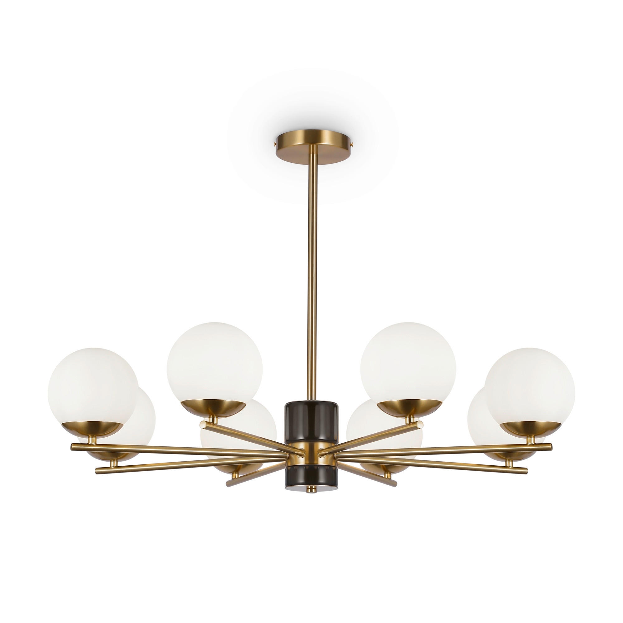 TAKKRONA Modern 81/56 cm  - vit/mässingsfärgad, Trend, metall/glas (81/56cm) - MAYTONI