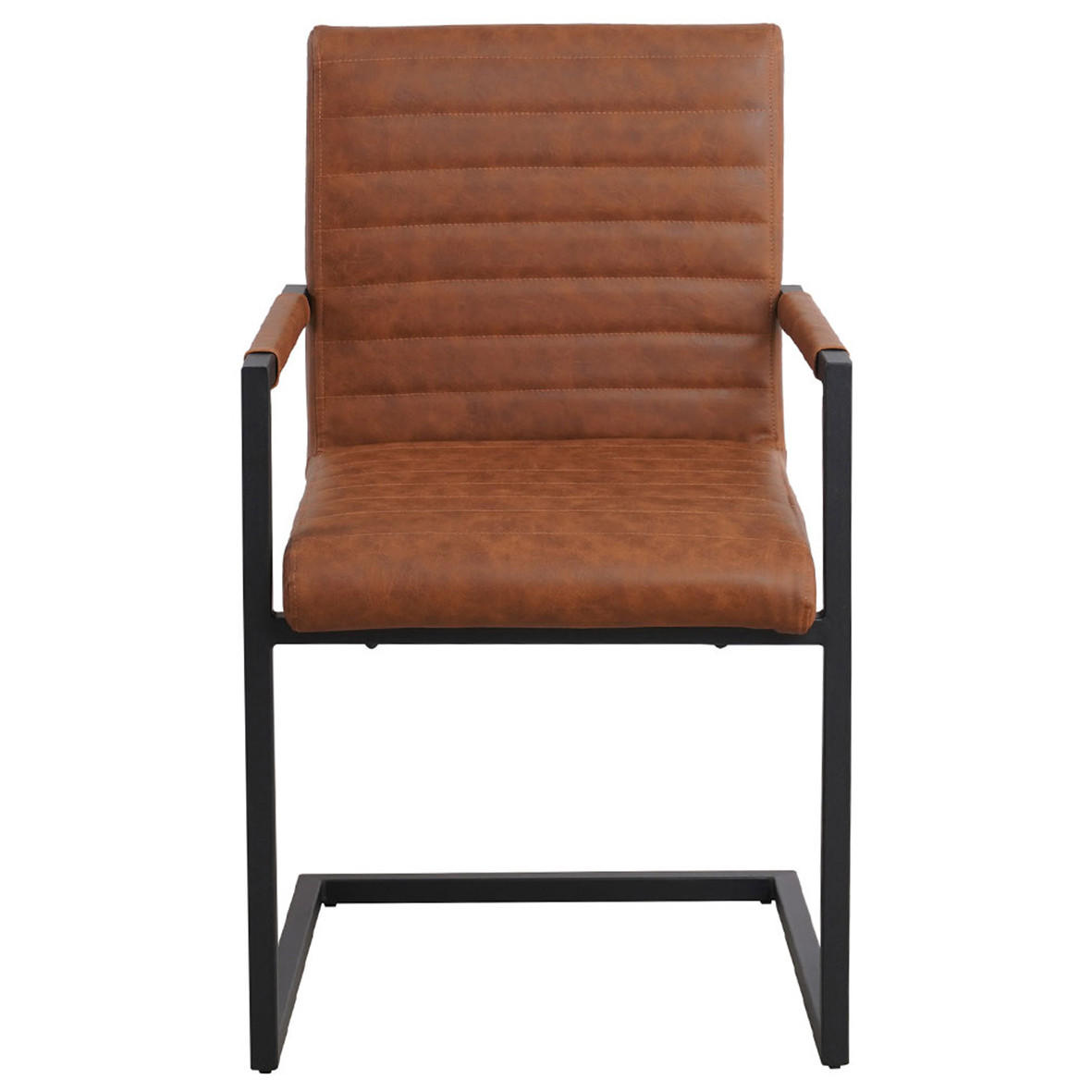 ARMLEHNSTUHL-SET 2 Stück  in  - Cognac/Haselnussfarben, LIFESTYLE, Kunststoff/Textil (54/86/57cm) - MID.YOU