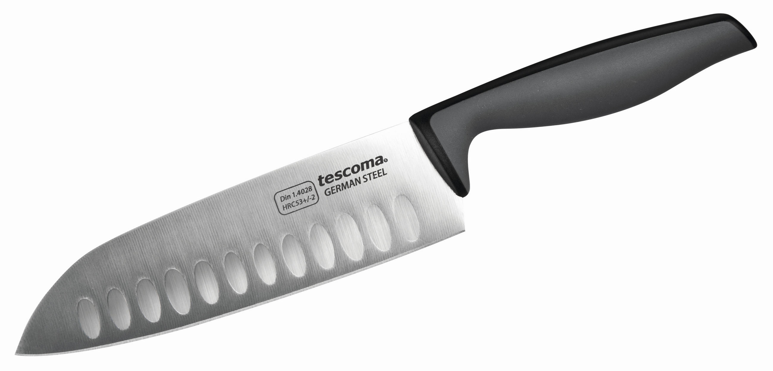 NÔŽ SANTOKU - čierna/sivá, Basics, kov/plast (35/9/2.5cm) - Tescoma