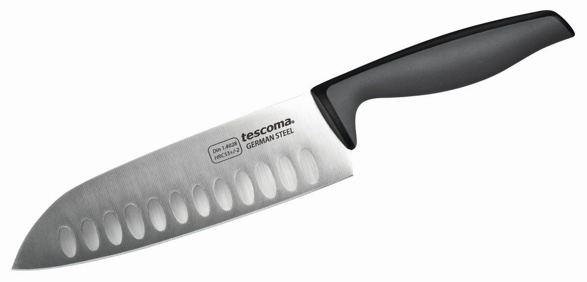NÔŽ SANTOKU - čierna/sivá, Basics, kov/plast (35/9/2.5cm) - Tescoma
