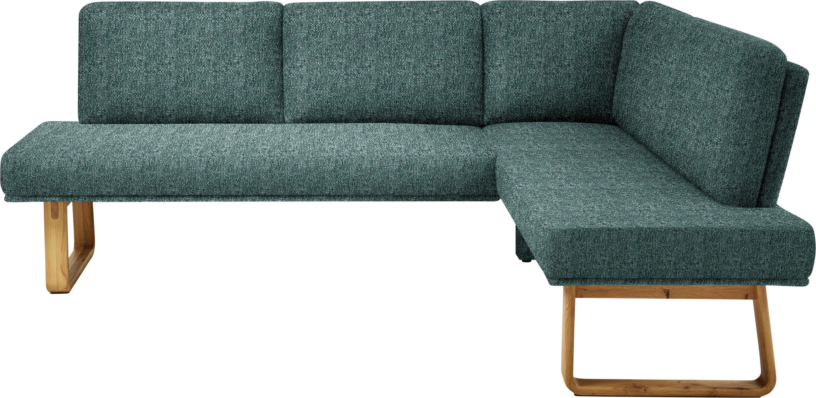 ECKBANK 240/174 cm  in Grün, Eichefarben  - Eichefarben/Grün, Design, Holz/Textil (240/174cm) - Dieter Knoll